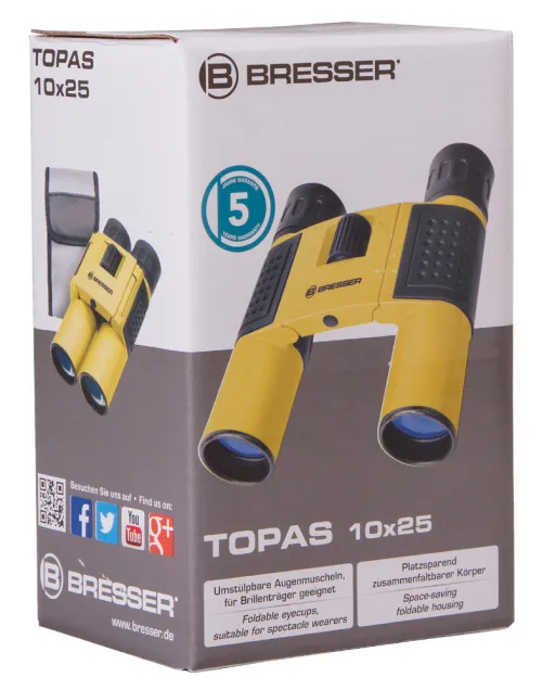 snímek binokulární dalekohled Bresser Topas 10x25,  8