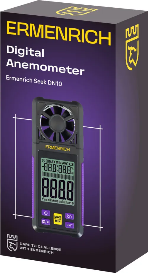 obrázek digitální anemometr Ermenrich Seek DN10,  2