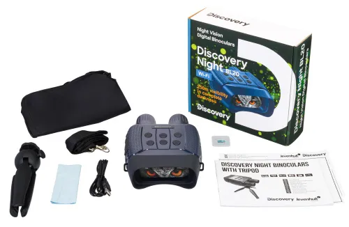 obrázek digitální binokulární dalekohled s nočním viděním se stativem Levenhuk Discovery Night BL20,  2