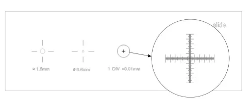 snímek kalibrační sklíčko MAGUS CS5 (XY0,01/0,07/0,15/0,6/1,5),  6