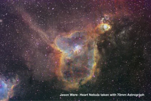 fotografie hvězdářský dalekohled Meade řady 6000 70 mm Astrograph kvadruplet APO OTA,  5