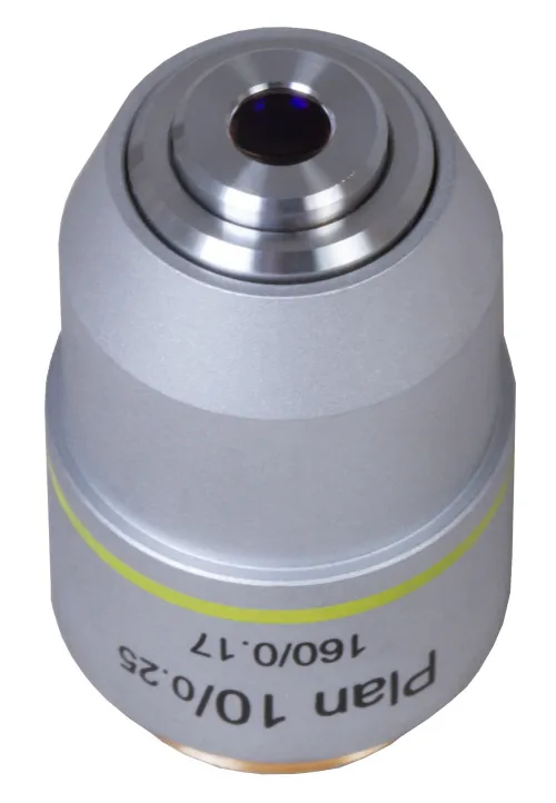 foto rovinný achromatický objektiv Levenhuk MED 10x,  4