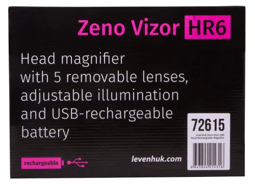 foto dobíjecí náhlavní lupa Levenhuk Zeno Vizor HR6,  13