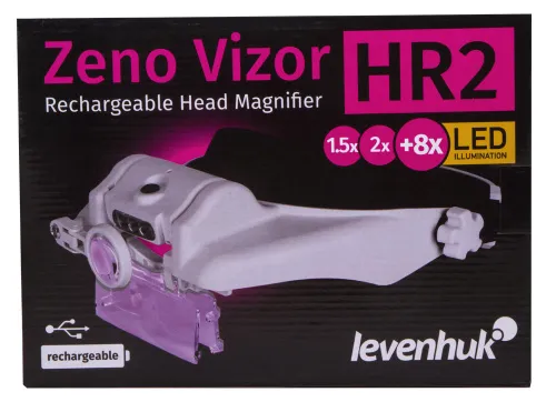 foto dobíjecí náhlavní lupa Levenhuk Zeno Vizor HR2,  11