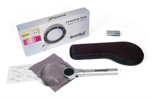 snímek lupa Levenhuk Zeno 400 s LED osvětlením, 2/4x, 88/21 mm, kov,  3