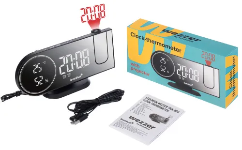 foto teploměr s hodinami Levenhuk Wezzer Tick H50,  2