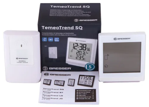 obrázek meteostanice Bresser TemeoTrend SQ RC, bílá,  2