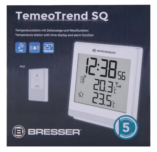 obrázek meteostanice Bresser TemeoTrend SQ RC, bílá,  11