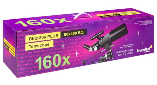 snímek hvězdářský dalekohled Levenhuk Blitz 80s PLUS,  12