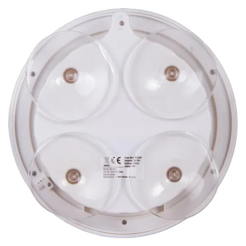 foto nástěnné vodotěsné hodiny na stěnu koupelny Bresser MyTime Bath, bílé,  5